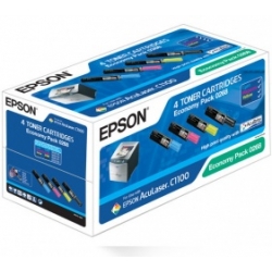 Epson Toner AcuLaser C1100 S050268 CMYK  4pack, Bk - 4K + 3x 1,5K
