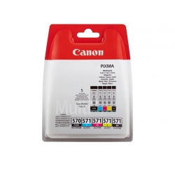 Canon Tusz PGI-570/CLI-571 PGBK/C/M/Y/BK MultiPack,  4 x 7 ml. + PGBK x 15 ml.