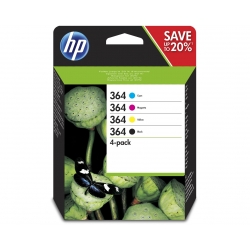 HP Tusz nr 364 N9J73AE 4pack CMYK 250s BK; 300s CMY