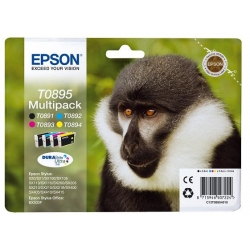 Epson Tusz Stylus SX100 T0895 CMYK 4pack 3x 3,5ml bk 5,8ml